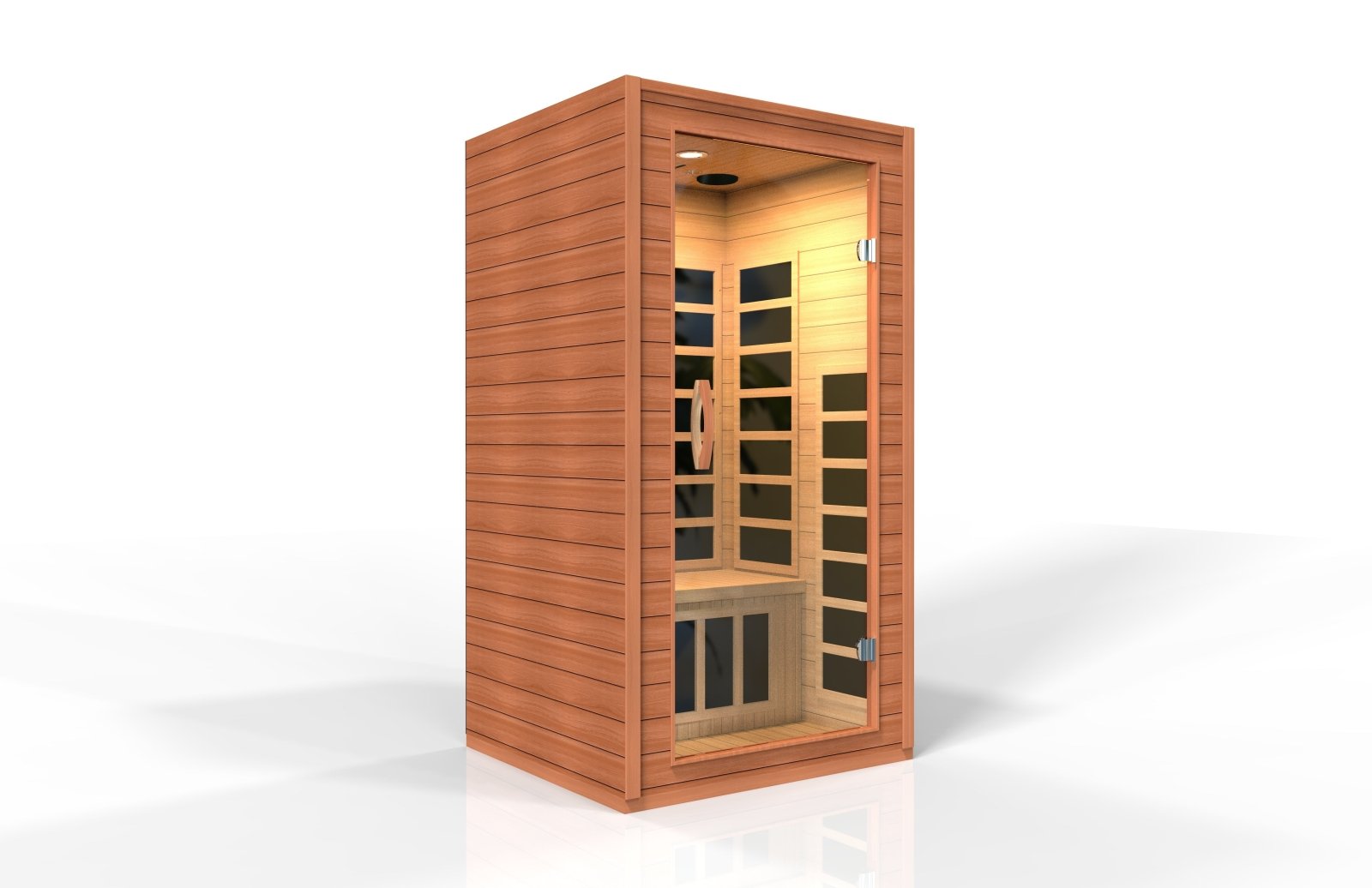 Golden Designs Low EMF 2-Person Dynamic "Avila" FAR Infrared Sauna with Hemlock Wood | Model: DYN-6103-01 - DYN-6103-01