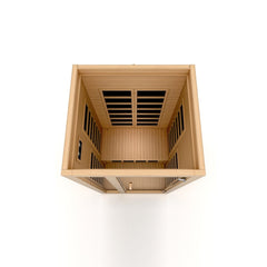 Golden Designs Low EMF 1-Person Dynamic "Gracia" Infrared Sauna with Hemlock Wood | Model: DYN-6119-01 Elite