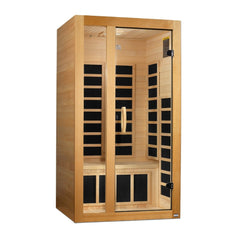 Golden Designs Low EMF 1-Person Dynamic "Gracia" Infrared Sauna with Hemlock Wood | Model: DYN-6119-01 Elite