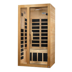 Golden Designs Low EMF 1-Person Dynamic "Gracia" Infrared Sauna with Hemlock Wood | Model: DYN-6119-01 Elite