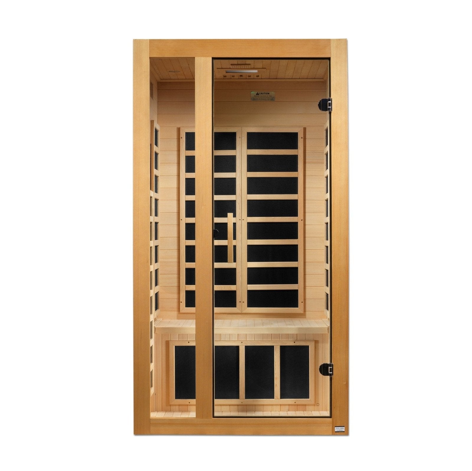 Golden Designs Low EMF 1-Person Dynamic "Gracia" Infrared Sauna with Hemlock Wood | Model: DYN-6119-01 Elite