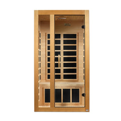 Golden Designs Low EMF 1-Person Dynamic "Gracia" Infrared Sauna with Hemlock Wood | Model: DYN-6119-01 Elite