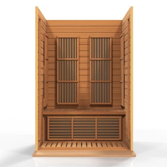 Golden Design Low EMF 2-Person Maxxus FAR Infrared Sauna with Hemlock Wood | Model: MX-K206-01 - MX-K206-01