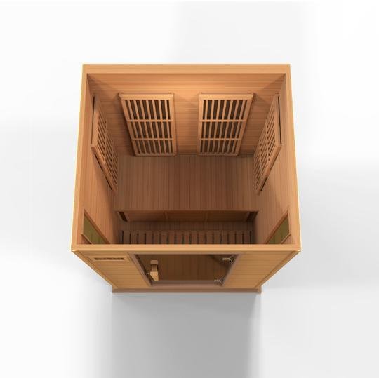 Golden Design Low EMF 2-Person Maxxus FAR Infrared Sauna with Hemlock Wood | Model: MX-K206-01 - MX-K206-01