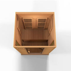 Golden Design Low EMF 2-Person Maxxus FAR Infrared Sauna with Hemlock Wood | Model: MX-K206-01 - MX-K206-01