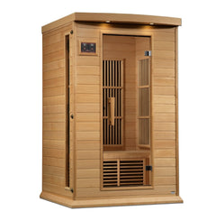 Golden Designs Near Zero EMF 2-Person Maxxus FAR Infrared Sauna with Hemlock Wood | Model: MX-K206-01-ZF - MX-K206-01-ZF