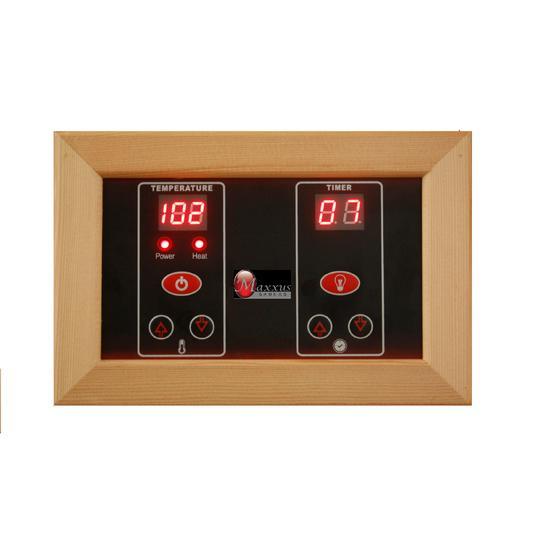 Golden Design Low EMF 3-Person Maxxus FAR Infrared Sauna Corner Unit with Hemlock Wood | Model: MX-K356-01 - MX-K356-01